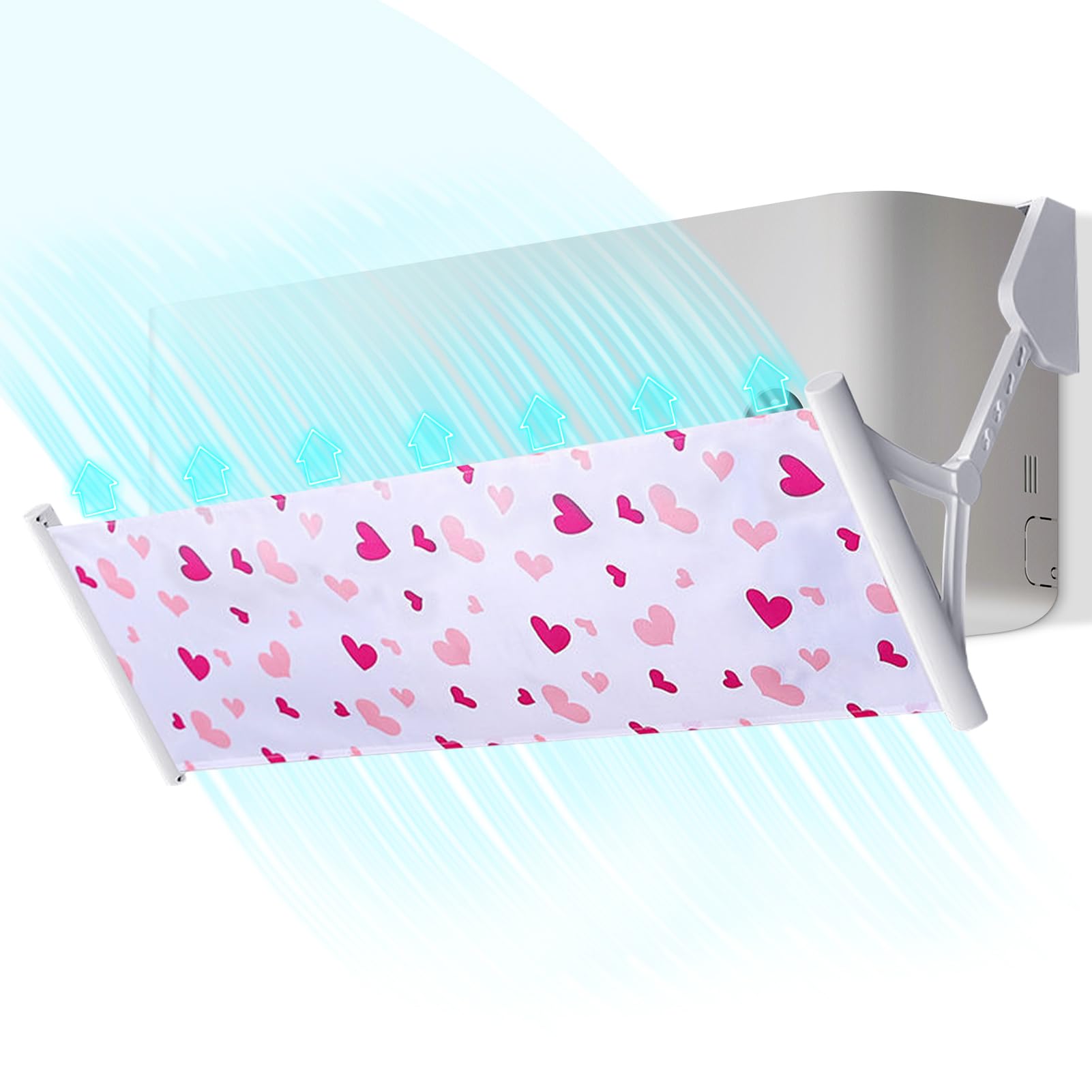 URbazaar AC Air Flow Deflector,Adjustable and Retractable Air Conditioner Deflector Punch-free Anti Direct Blowing Plastic Hook Windshield for Home Split Air Conditioner,Protector Maximum Extension