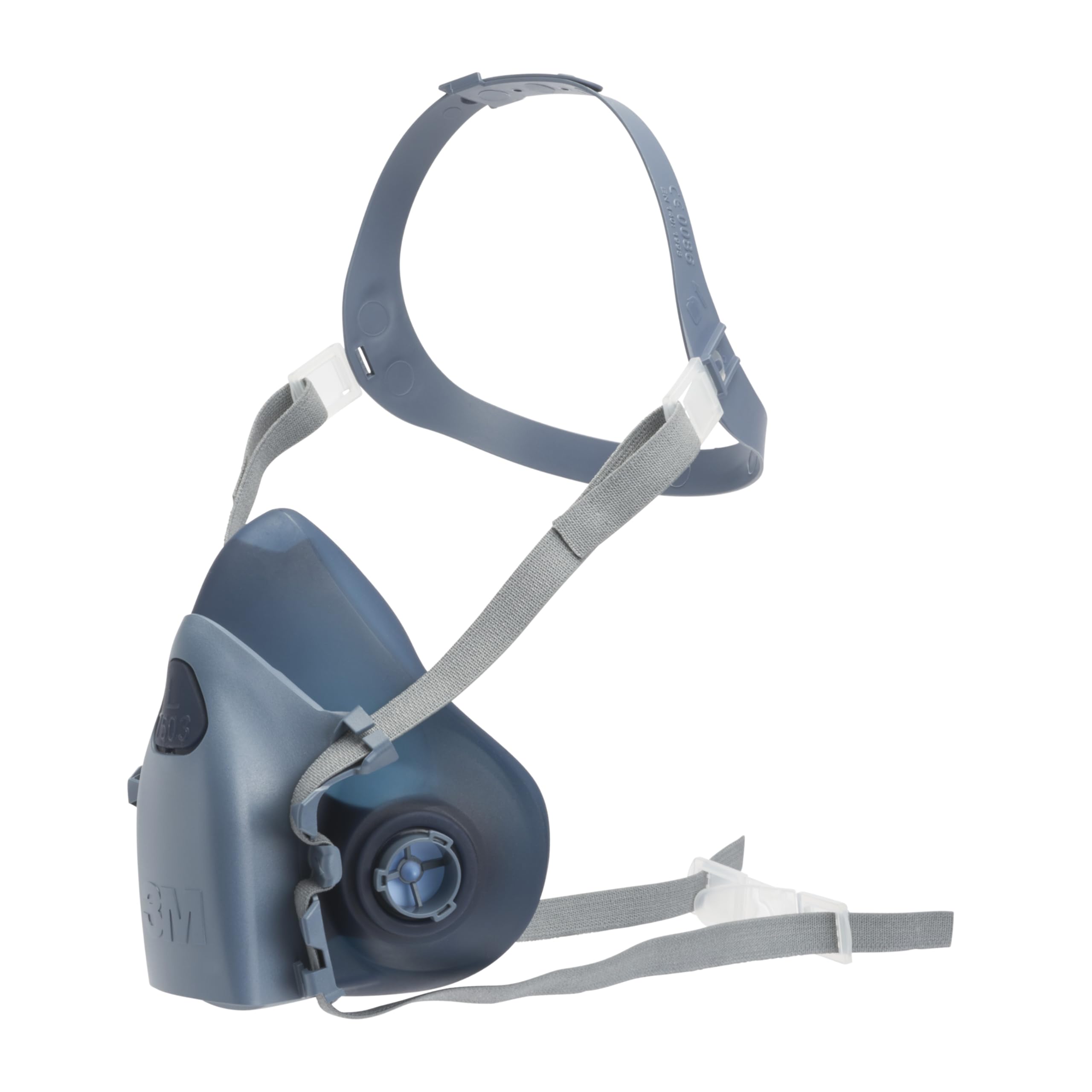 3M, Mezza maschera in silicone, con valvola di respirazione, misura L, 1 pz., 7503, Certificato EN sicurezza