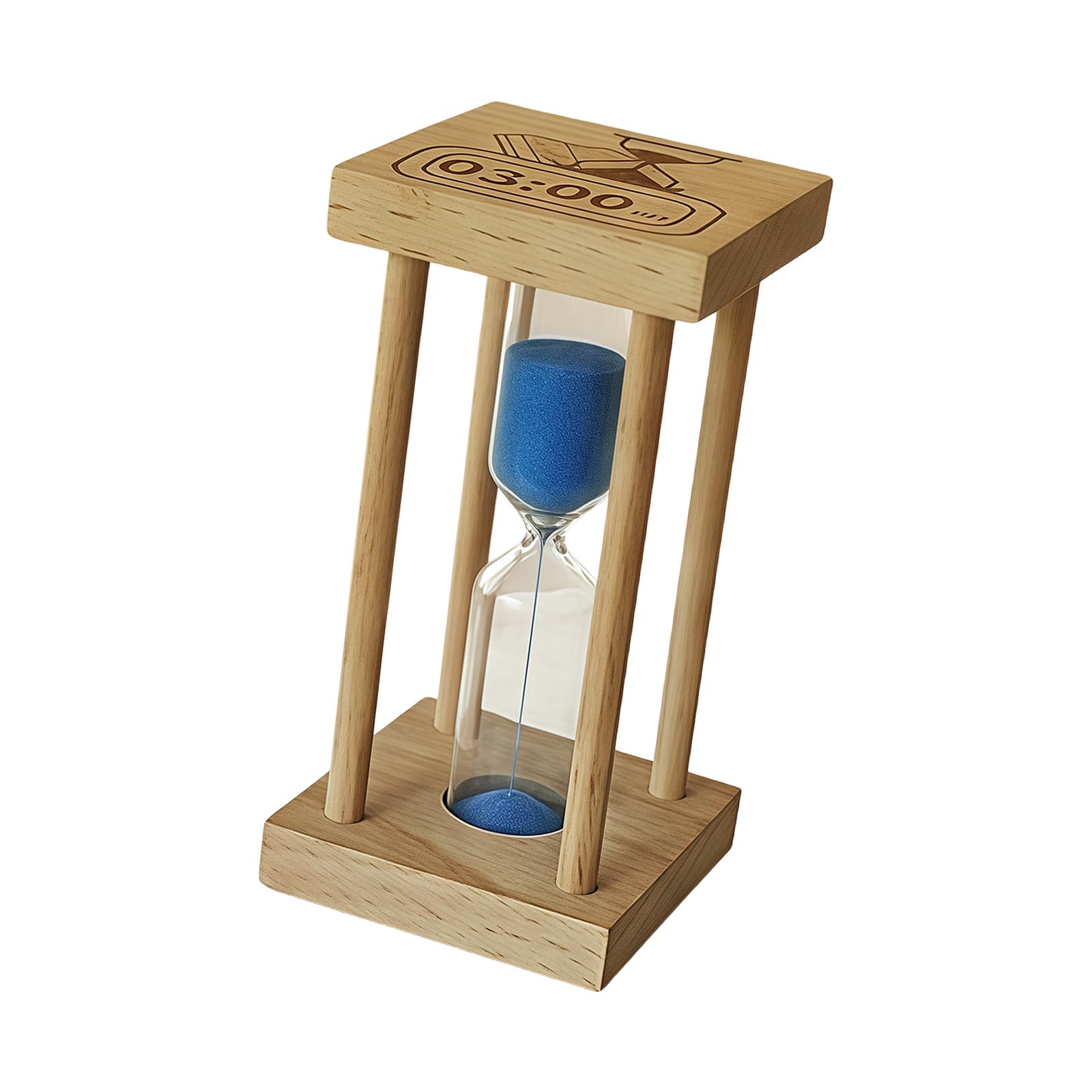 Xinsheinelry Blue Decorative Luminouses Hourglasses Sustainable Sand Timbers 3 / 15Minutes For Home Or Workspaces Use Bright Sand Clock