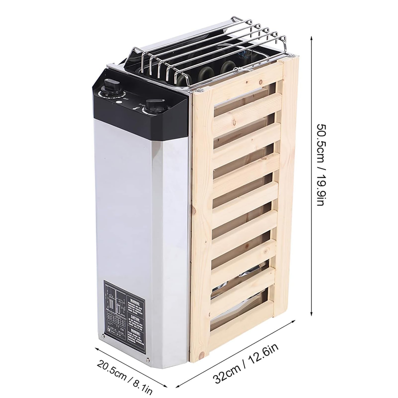 Riscaldatore Elettrico per Sauna da 3/3,6 kW - Riscaldatore Portatile in Acciaio Inossidabile per Sauna da Interni/Esterni, Ideale per casa, Hotel, Piscine e Uso Commerciale. (3.6kw)