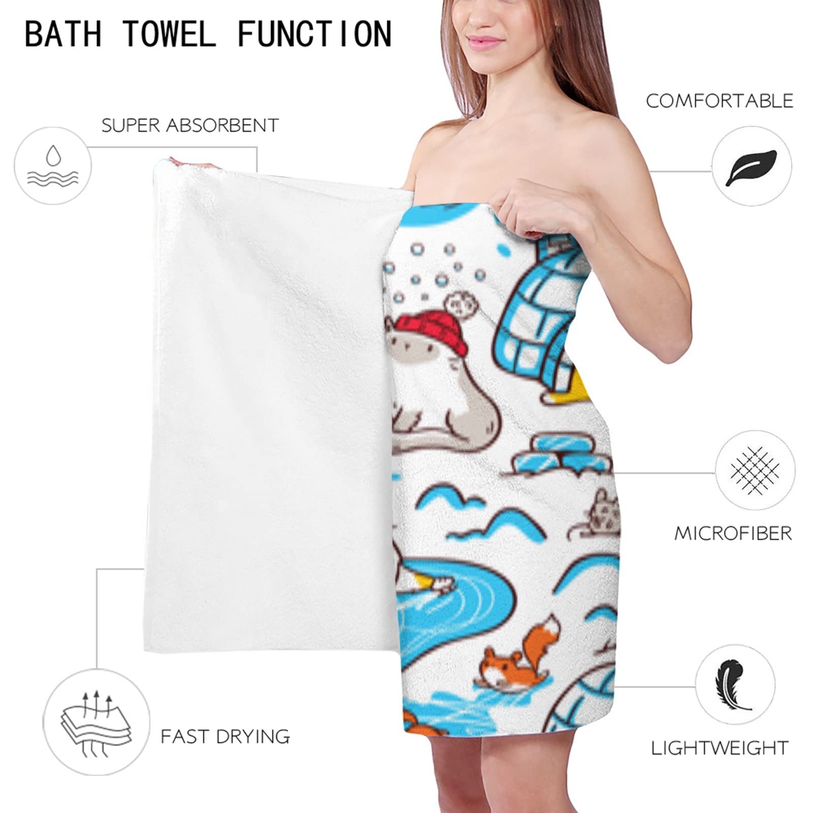 TILEZE Asciugamano da spiaggia sportivo Asciugamano in microfibra ad asciugatura rapida Coperta da spiaggia per adulti Coperta da picnic all'aperto Elementi essenziali per le vacanze/D/70 * 140Cm