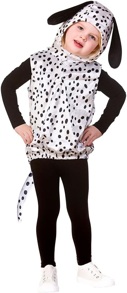 Child/Kids Unisex Dalmatian Animal Tabard Fancy Dress Costume (One Size 3-5 years)