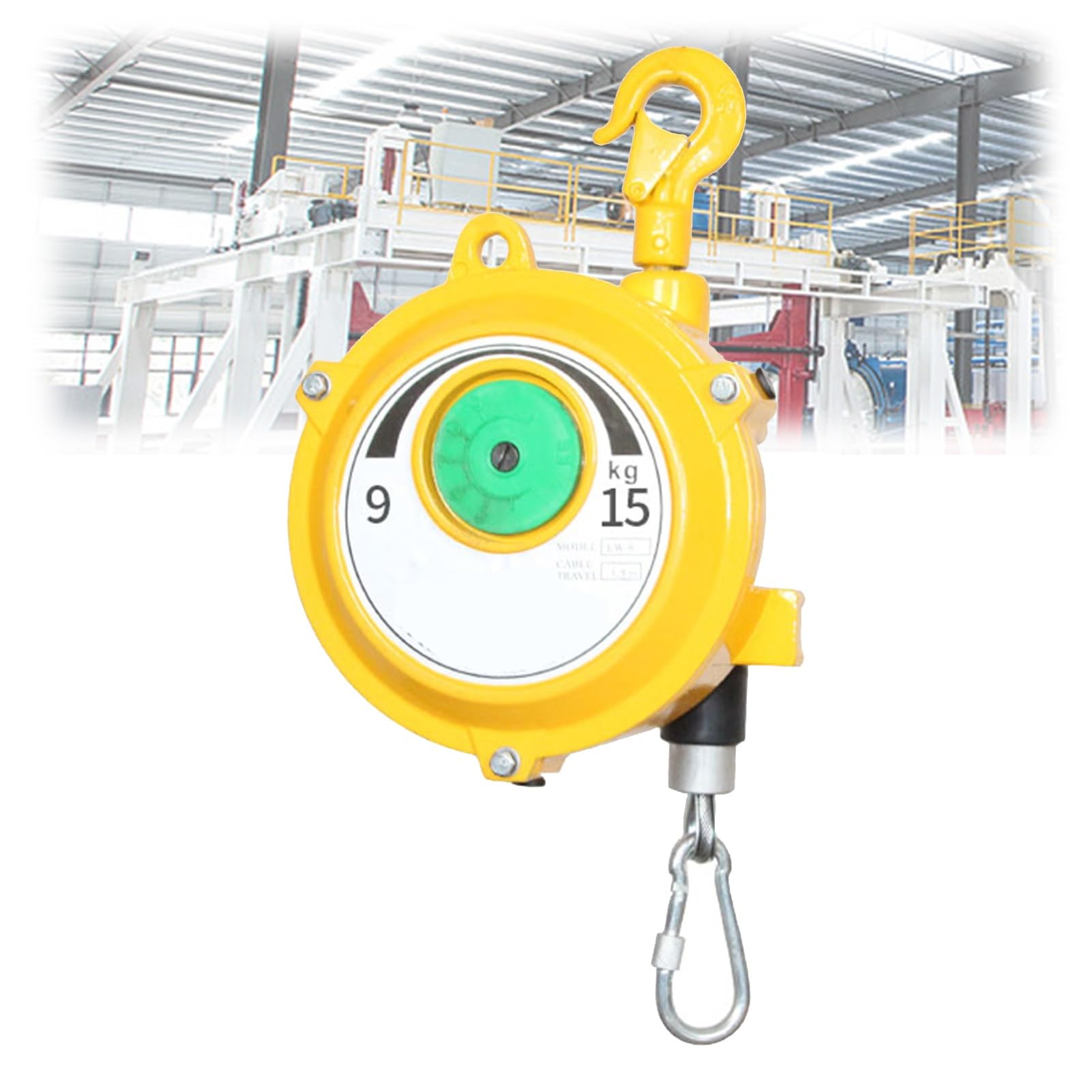 1pc Retractable Spring Balancer - Heavy Duty Tool Balancer with Hook and Wire Rope for Efficient Work and Reduced Fatigue(9-15kg)