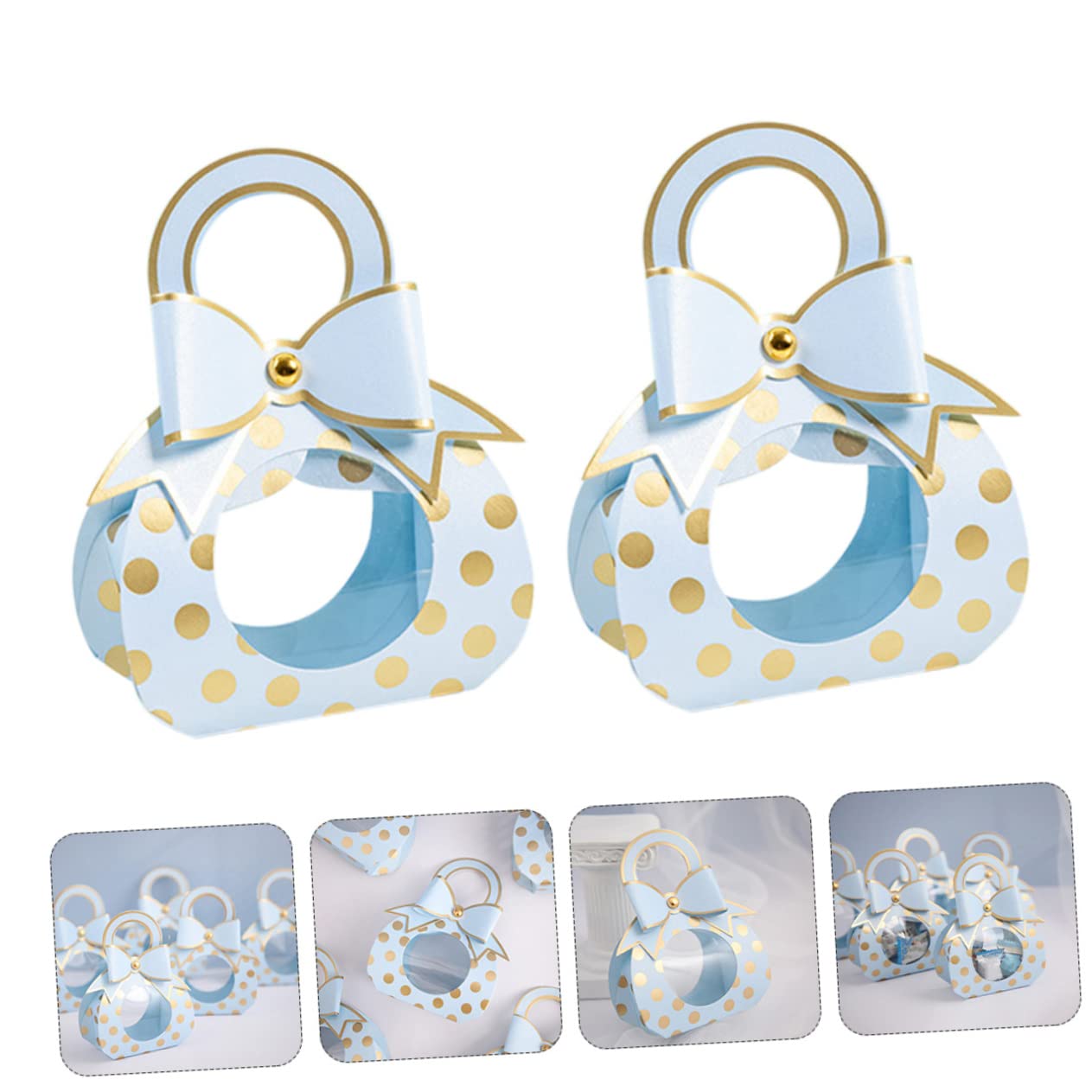 OATIPHO 50stücke Geschenkverpackungsboxen Aus Hochwertigem Material Für Süßigkeiten Snacks Und Kleine Geschenke Für Hochzeiten Partys Und Mehr Mit Transparentem Sichtfenster Und Praktische