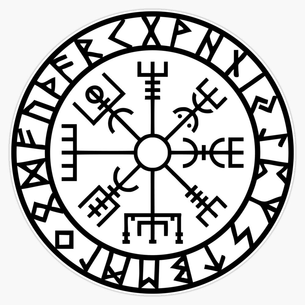Vegvisir - Futhark - Runes - Navigator - Vikings Vinyl Waterproof Sticker Decal Car Laptop Wall Window Bumper Sticker 5