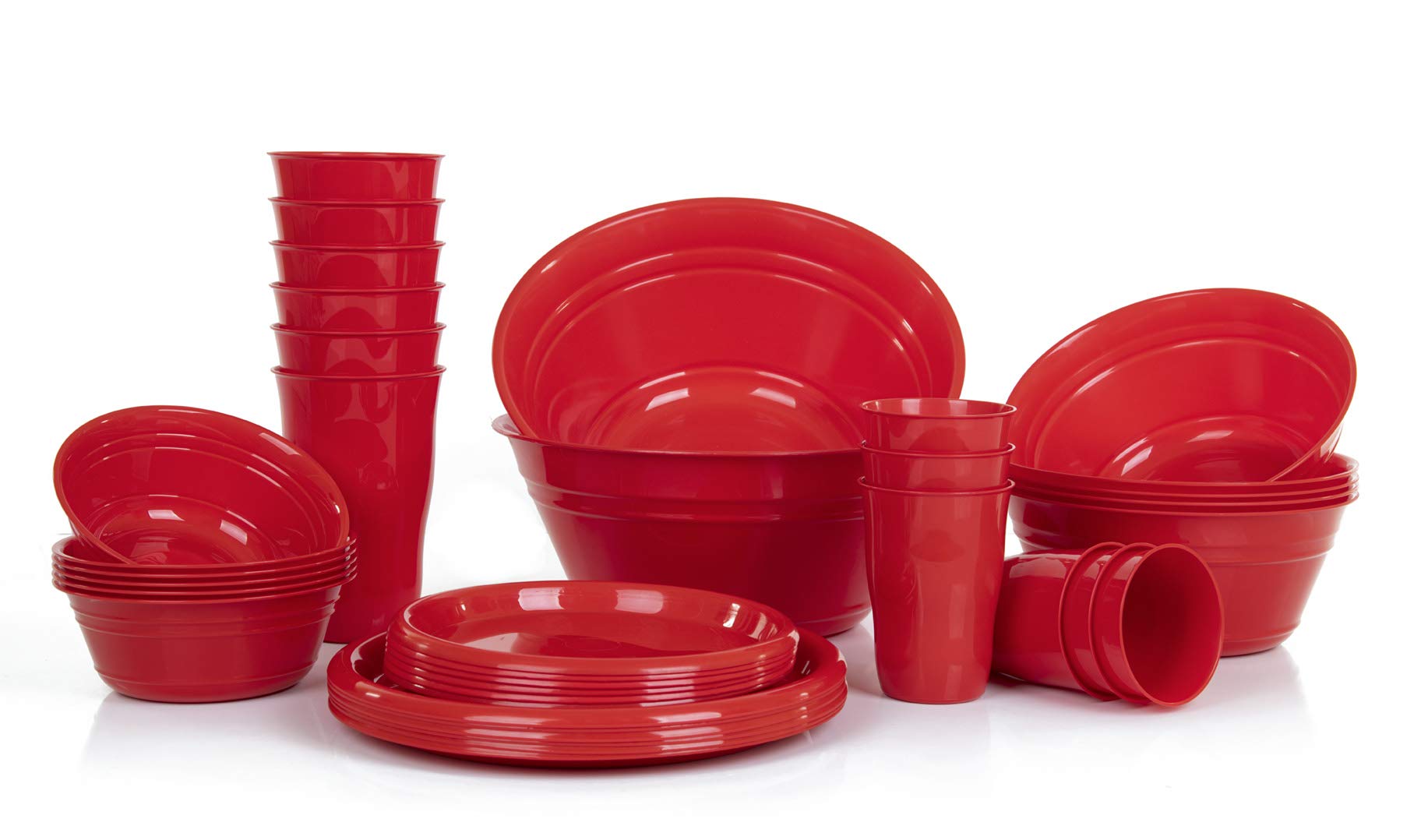 Mintra Home Snack Bowls (Party Set - 38pc) (Red)