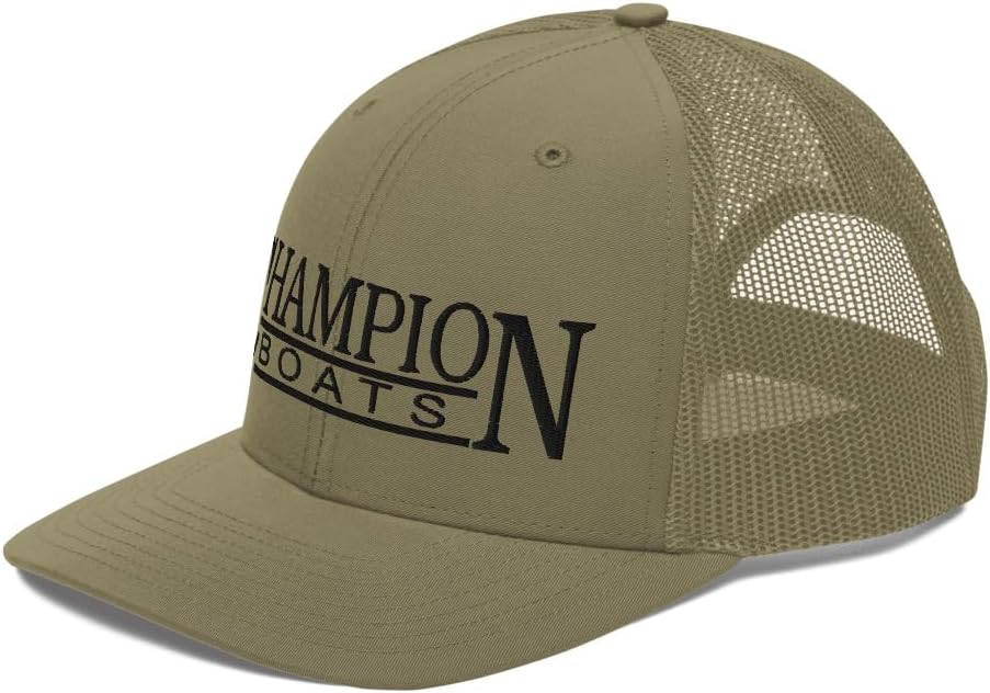 Champion Boats Trucker Hat Black Logo
