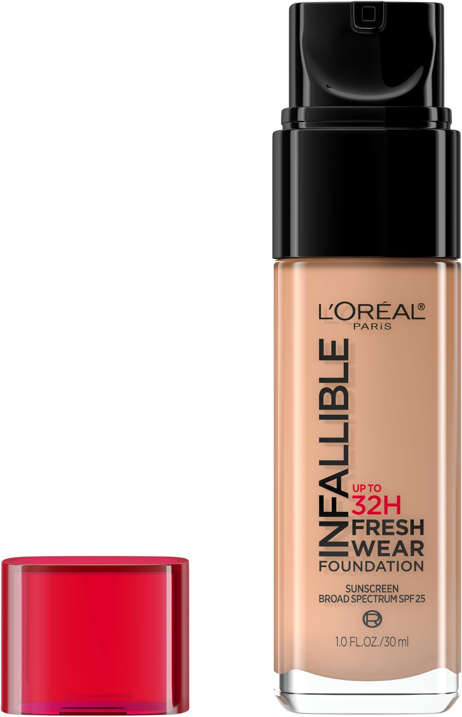 L'Oreal Paris Makeup Infallible Up to 32 Hour Fresh Wear Lightweight Foundation, 465 Sand, 1 Fl Oz, Packaging May Vary