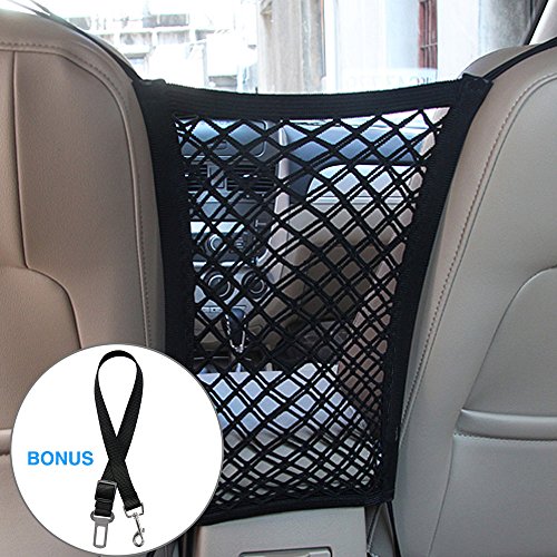 Lylyzoo Pet Barrier Dog Car Net Barrier Dog Car Seatbelt, Seat Mesh Obstacle