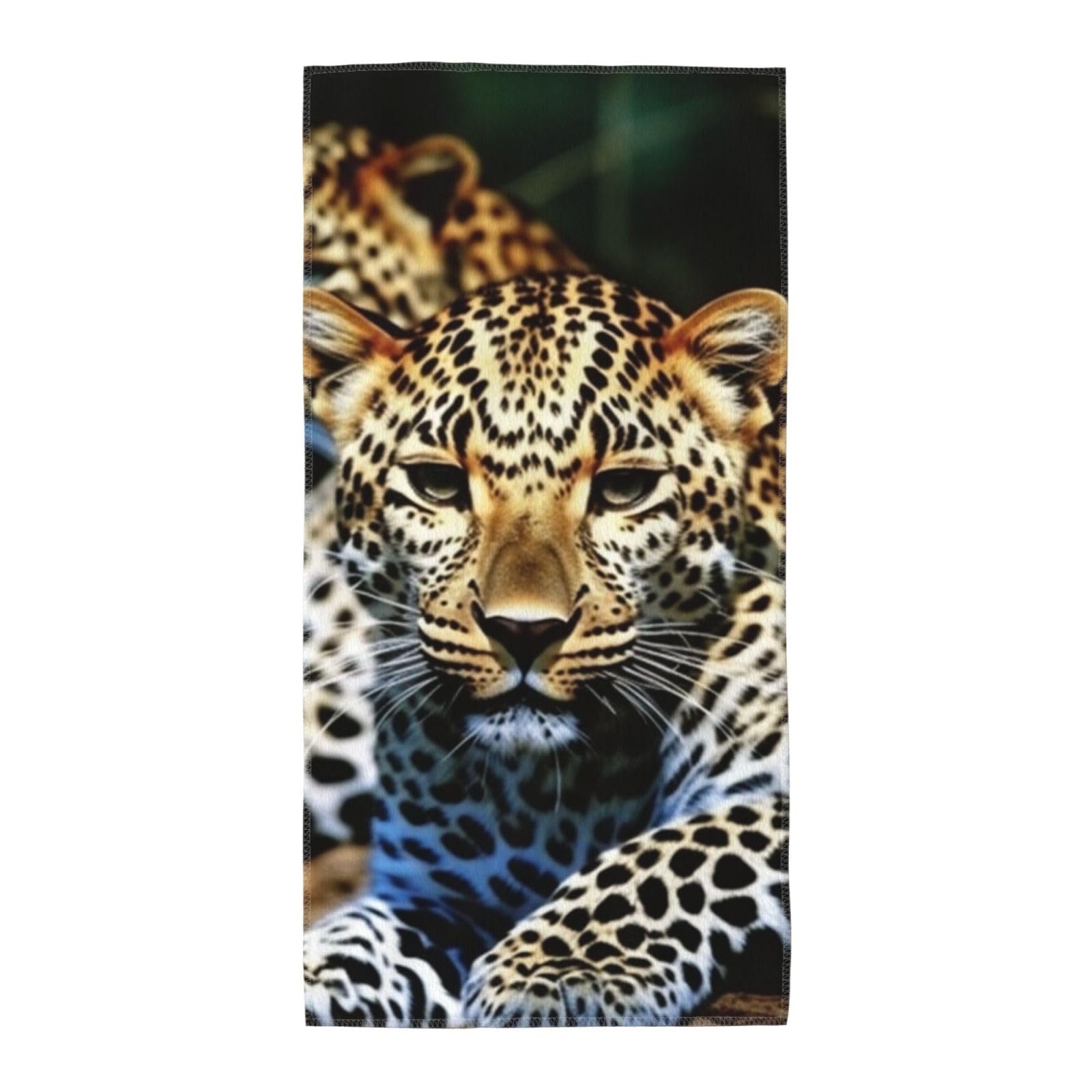 FekiLoot Absorbent Hand Towels 12"X24" Decorative Bathroom Towel Soft Microfiber Face Towel Leopard Dish Kitchen Towels for Bathroom Kitchen Hotel Spa Bath Towels