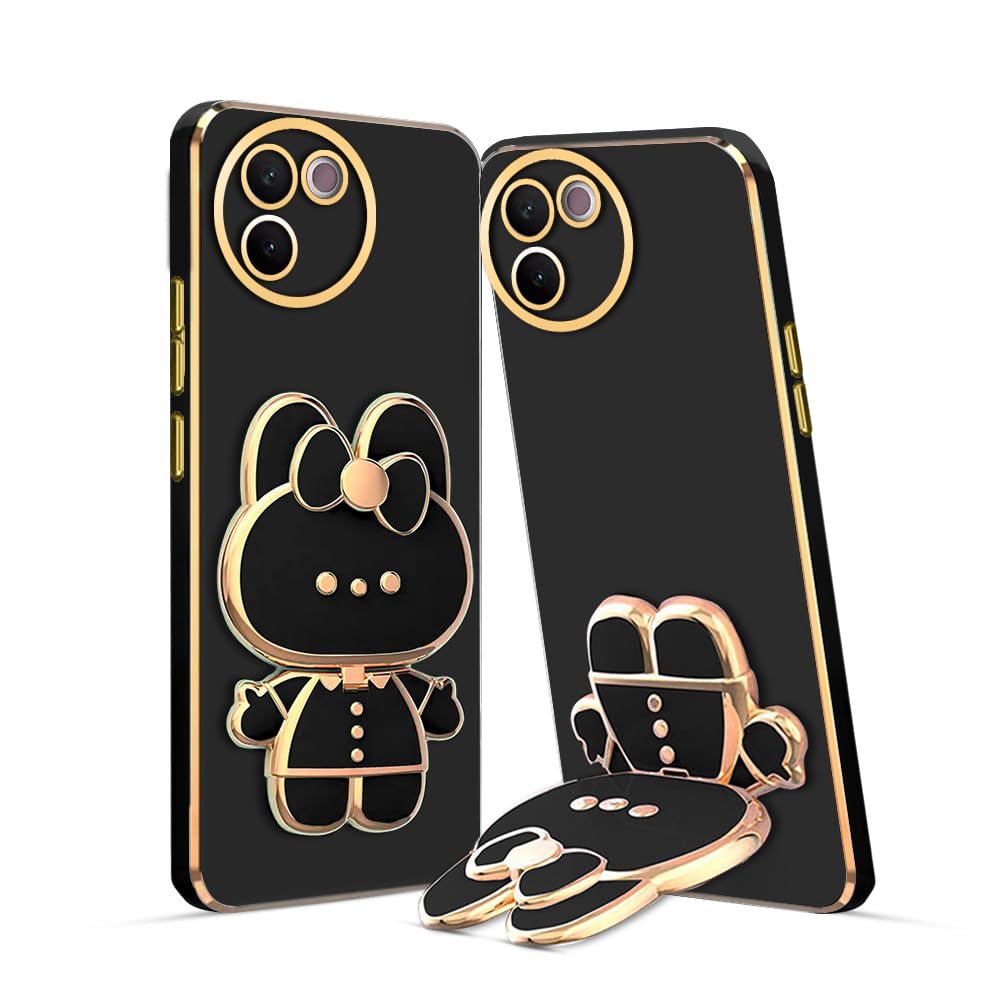 KARWAN®️ 3D Cat Back Case and Cover with Stand Compatible for Vivo V30E | Stand and Mirror | Camera Protection | Electroplated | Folding Stand -Black (B0D5H9Q4KM) Amazon Price History, Amazon Price Tracker