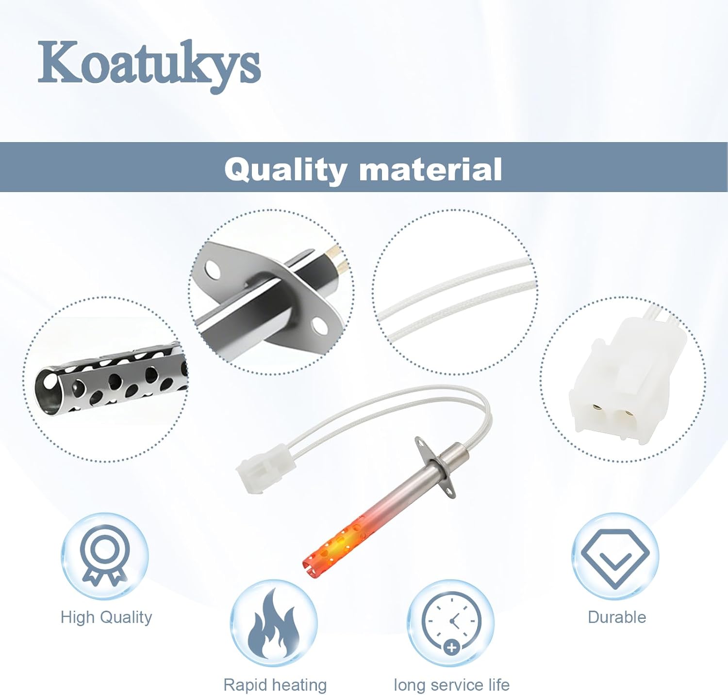 767A-380 41-604 Furnace Hot Surface Ignitor Replacement for Robertshaw, Armstrong, Norton, Lennox and White-Rodgers, Replaces 44744-2 601XBM R100997-02 R46606-001 56W61 Ignitor