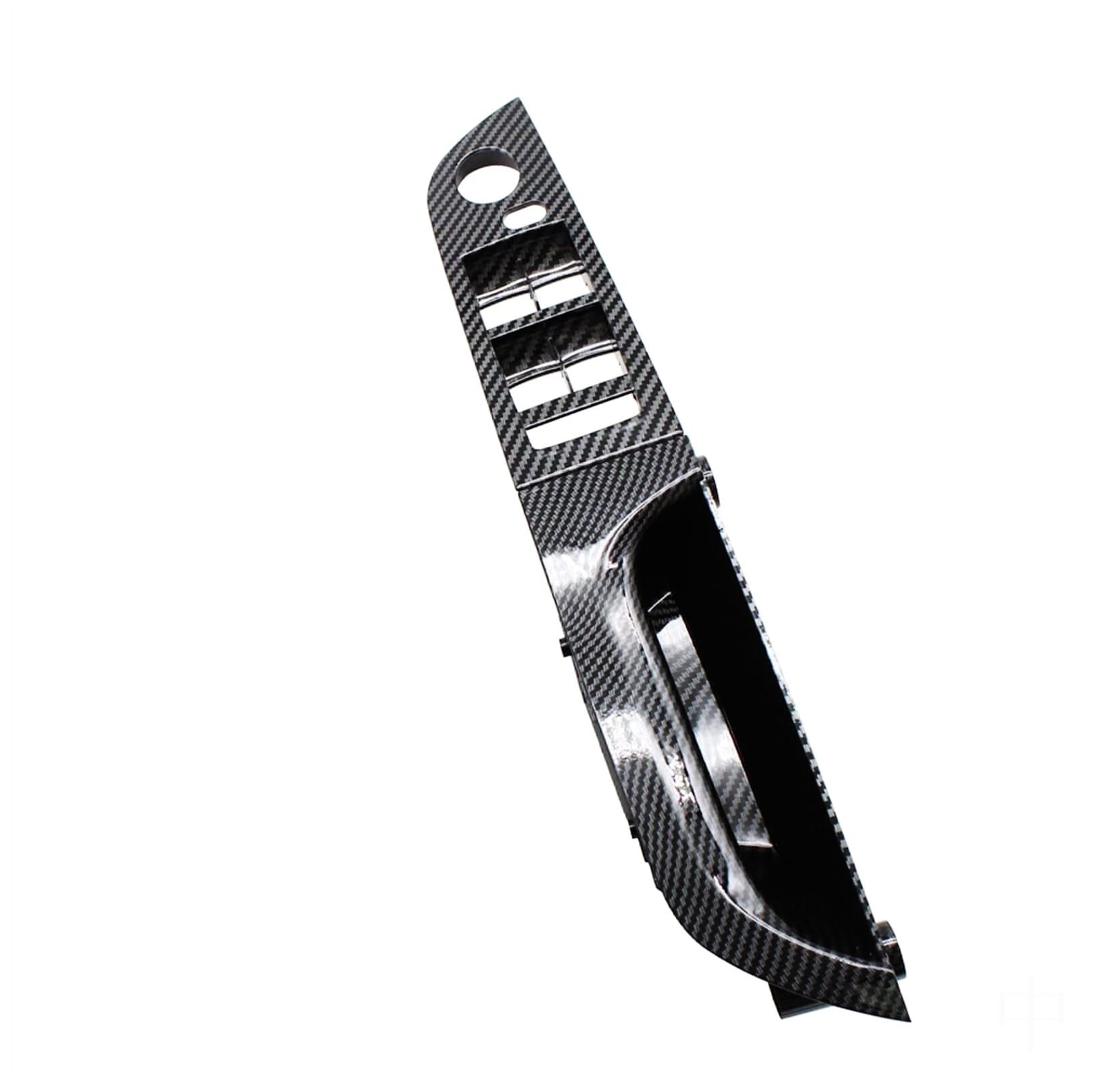 BLBNEZBZTY for BMW for 3 for Series E90 E91 2005-2013 Carbon Fiber Look Armrest Panel Door Handle Set Interior Door Handle Covers(37.5cm RHD Low Model Long)