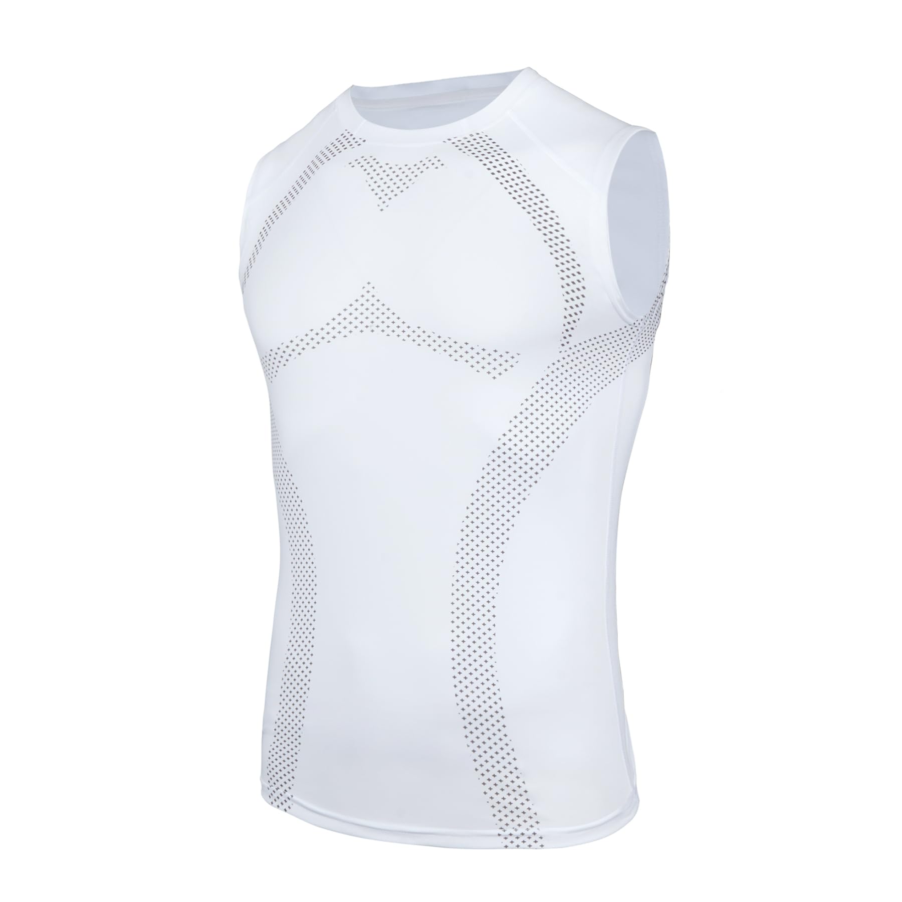AMZSPORT Camiseta de Compresión Sin Mangas para Hombre, Chaleco de Gimnasio de Secado Rápido Capa Base para Correr — view 13