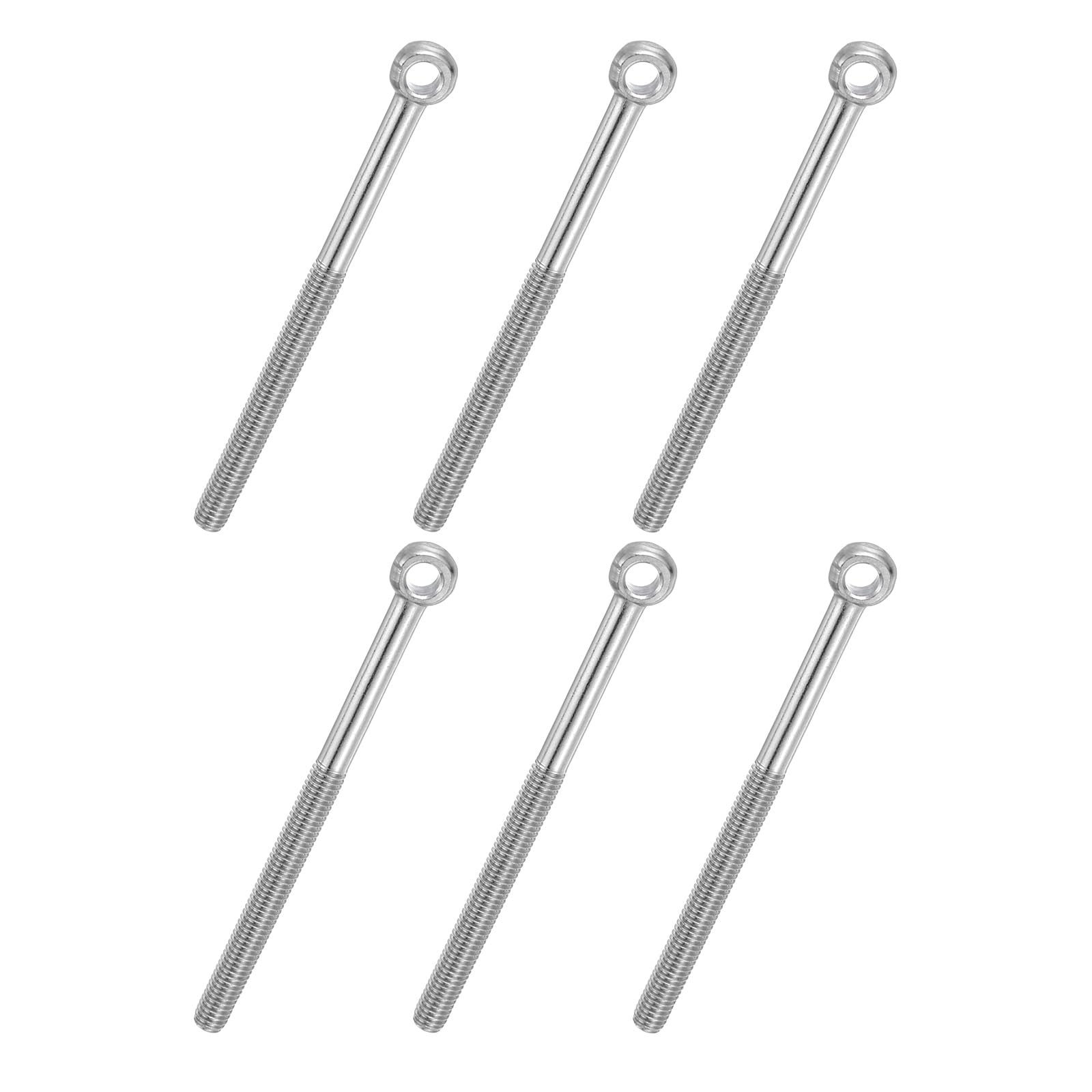 PATIKIL 6 Pcs M6x75mm Shoulder Swing Lifting Eye Bolt