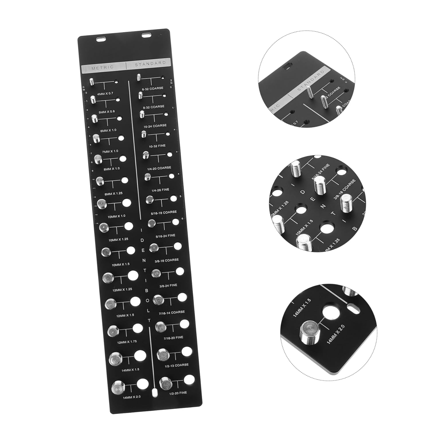 CHILDWEET Bolt Thread Gauge Checker Metric Standard Stainless Steel Screw Gauge Tool for Accurate Measurement Multi-Functional Nut and Bolt Identifier for Mechanical Assembly and Maintenance