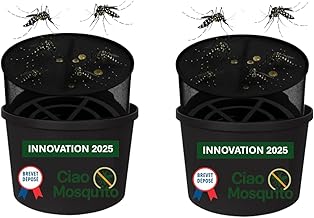 x2 – Tiger Mosquito Larvae Traps | French Patent 2025 | Eco-Friendly, Reusable | No Insecticide, No Odour | Buckets + Floats + Nets | Garden, Patio, Balcony