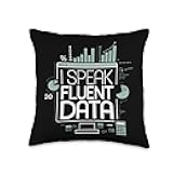 I Speak Fluent Data - Data Science and Analytics Data Analys Throw Pillow