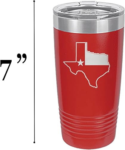 Miniatura 9 de Rogue River Tactical Funny Texas Flag - Taza de viaje de acero inoxidable de 20 onzas con tapa aislada al vacío para caliente o frío (negro)