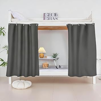 2 Pcs Blackout Bunk Bed Curtains 78.7 * 59" Dorm Privacy Curtain