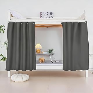 2 Pcs Blackout Bunk Bed Curtains 78.7 * 59" Dorm Privacy Curtain