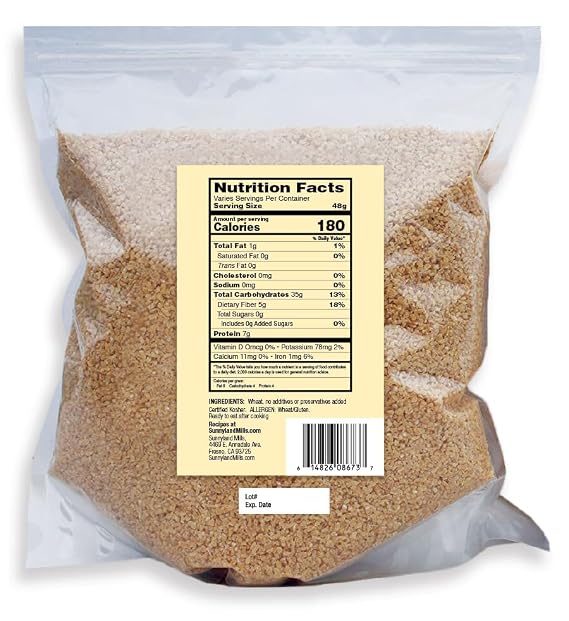 #3 Coarse Brown Bulgur Wheat, 4lbs (2 Pack)