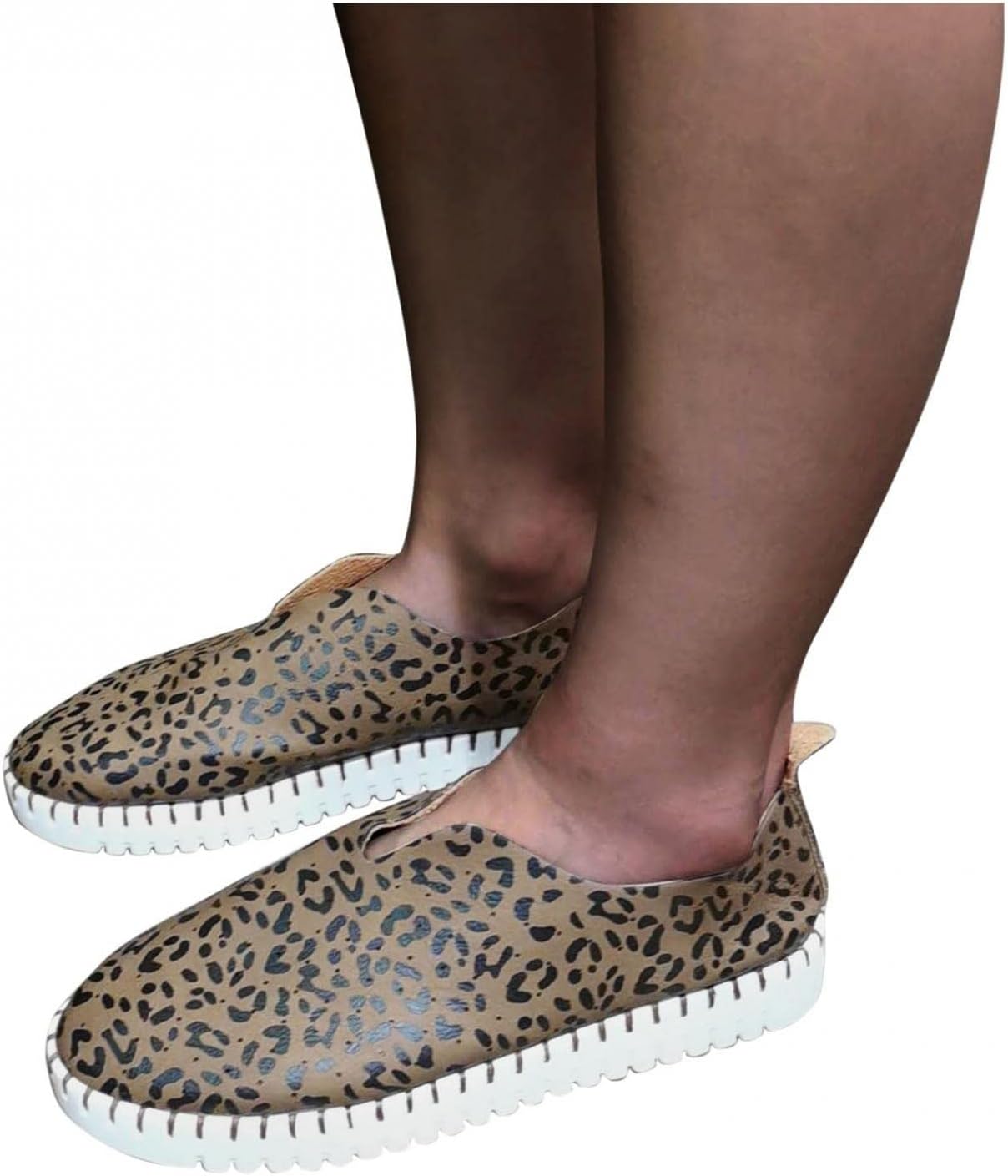 leopard platform loafers