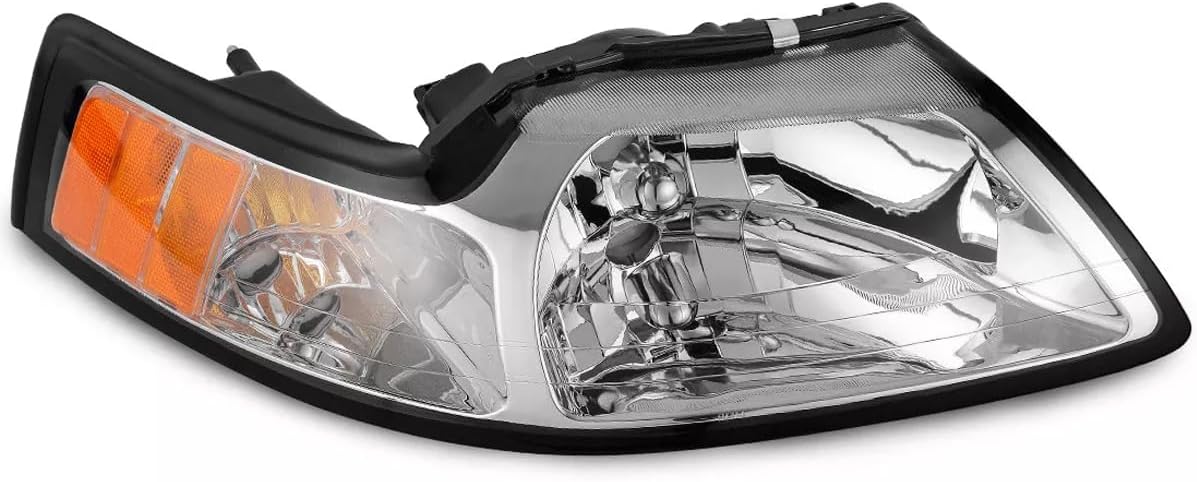 2pcs Headlights Head Lamps Left+Right Fit For F0RD Mustang 1999-2004
