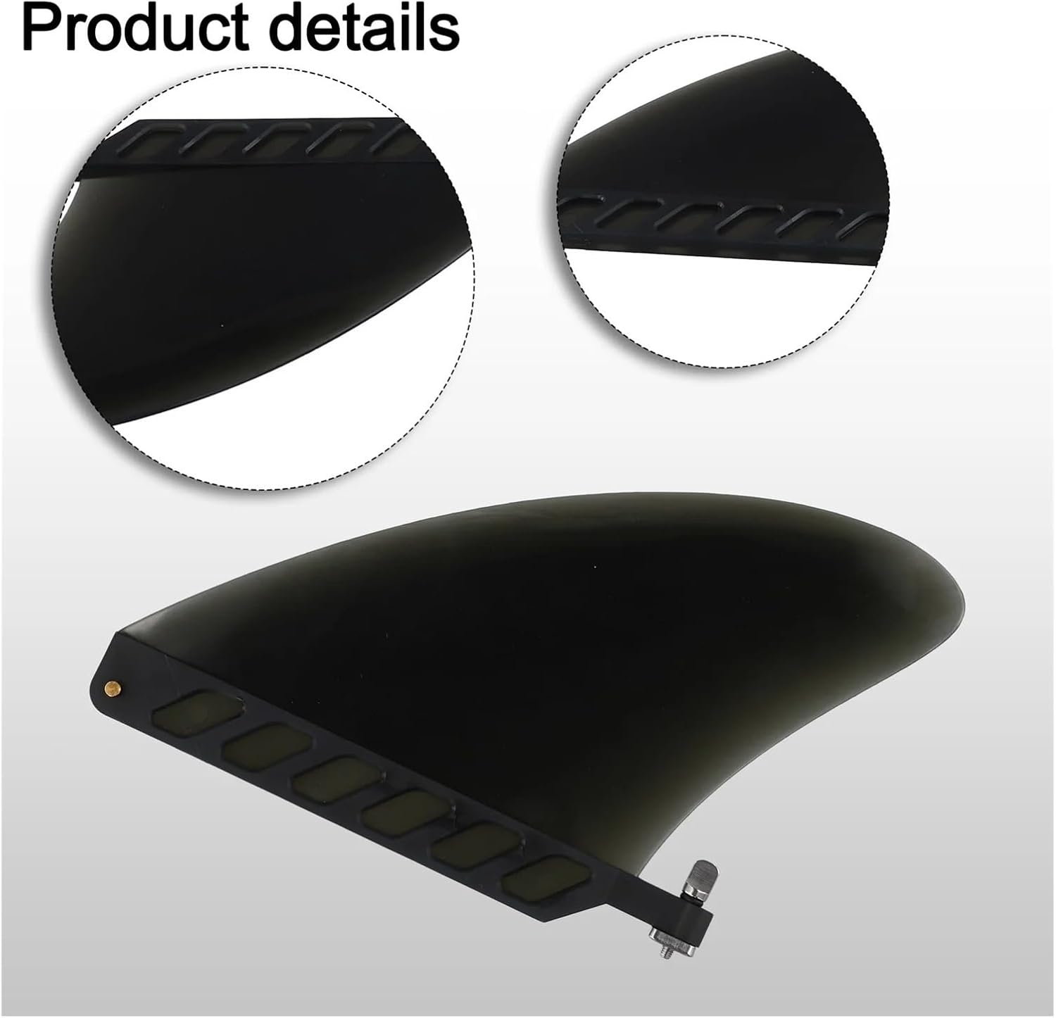 River Running Sups Fin Long Board Surf Fin Black Made of PVC River Running Yellow Color Black Color Long Board