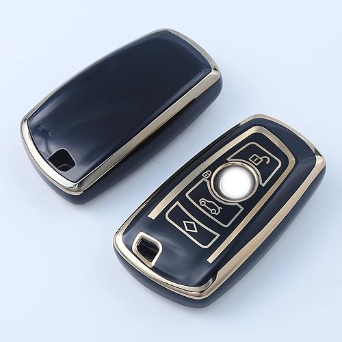Miniatura 8 de Funda para llavero BMW, compatible con BMW 2 5 6 7 Series X1 X2 X3 X5 X6 Smart Key Premium Soft TPU Anti-polvo Protección completa