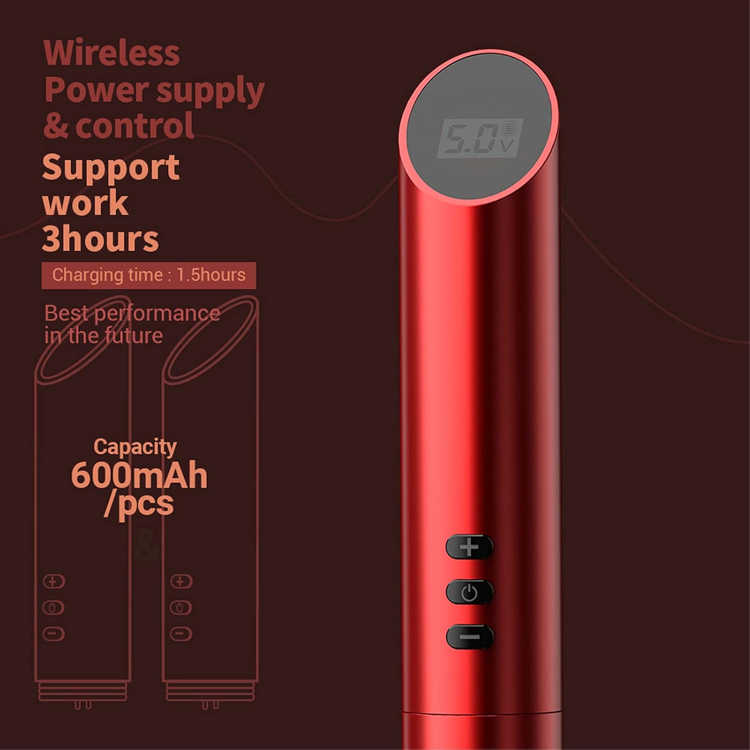 SMax Rotary Tattoo Machine Tattoo Pen Tattoo-Machine Pen Tattoo Supplies Tattoo Kit Makeup Kit Tattoo Gun Permanent Makeup,Red