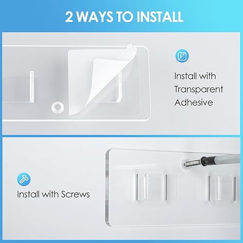 Miniatura 4 de MaxGear Organizador de lentes de sol, paquete de 2, soporte para gafas de pared, pantalla acrílica para lentes de sol, organizador de lentes para