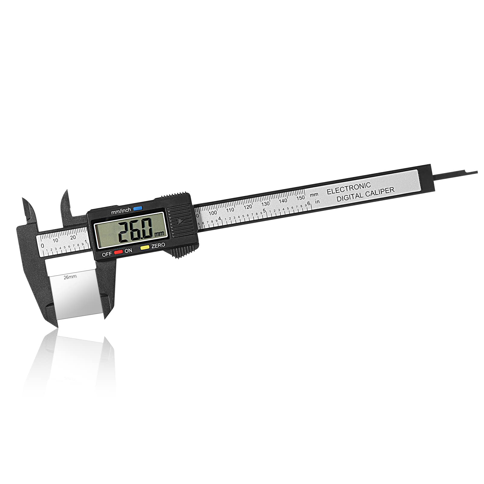 Digitaler Messschieber 150mm Edelstahl - Präzisions-Messwerkzeug Mit LCD Display Für Innen/Außen