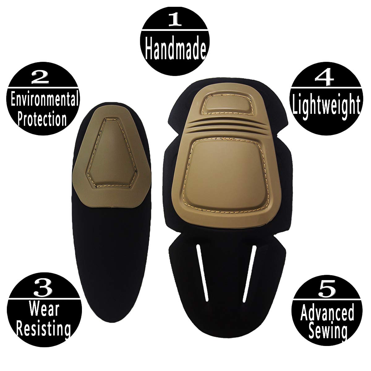 Genouillères Tactiques Multicam Tan - Protection Résistante Airsoft Paintball Militaire