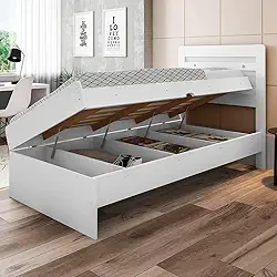 Cama Solteiro Baú Larissa Framar Branco