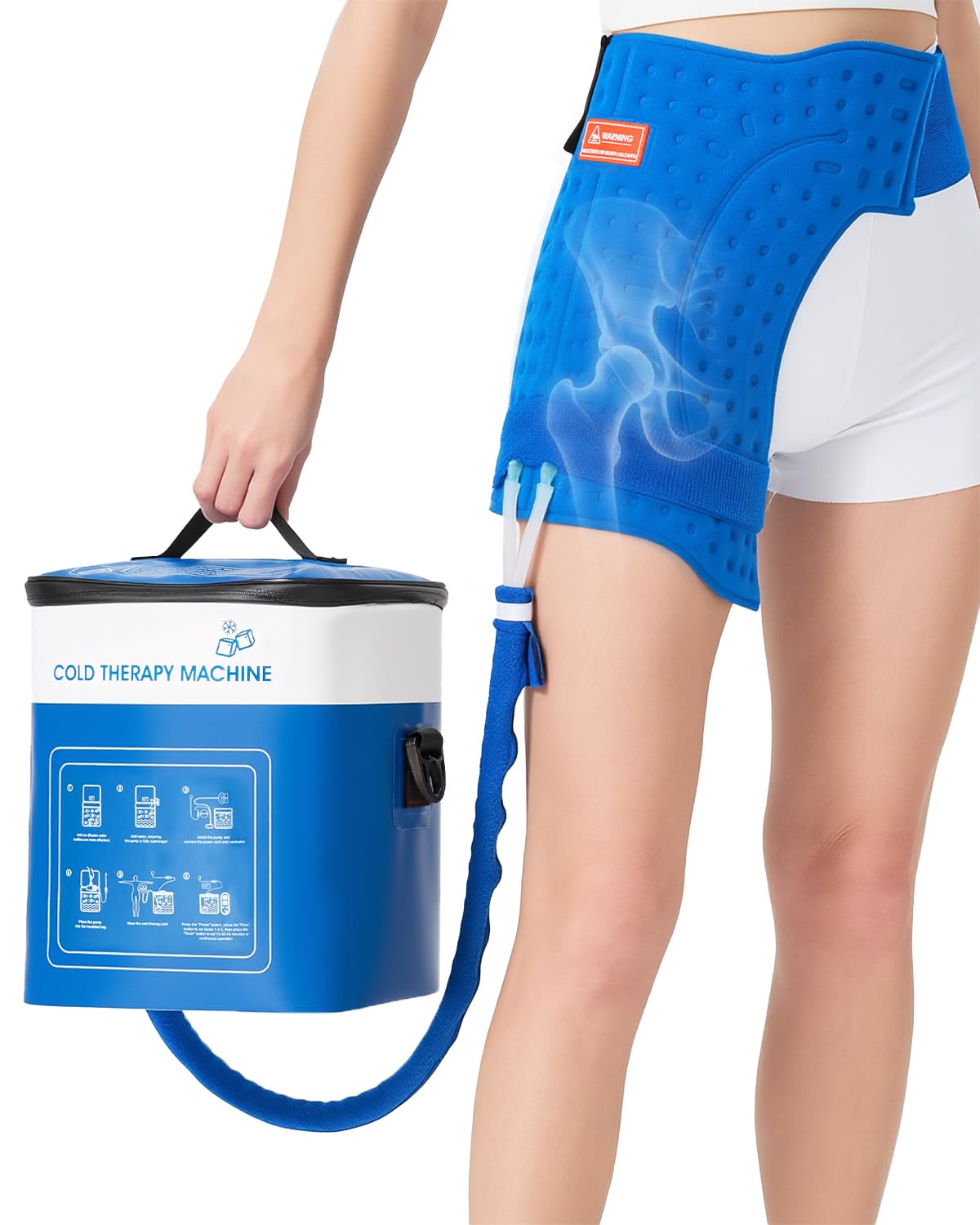 Photo 1 of Cold Therapy Machine for Hip, 15.8Qt Large Ice Machine with Temp Display & Pressure Regulator, Cryotherapy Leak-Proof Hip-Specific Wrap, Whisper-Quiet Pump & 4 Timer Settings