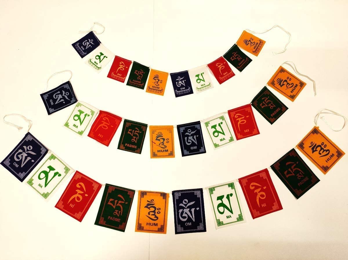 Om Mani Padme Flag (Pack of 3) (B0BBBN6612) Amazon Price History, Amazon Price Tracker