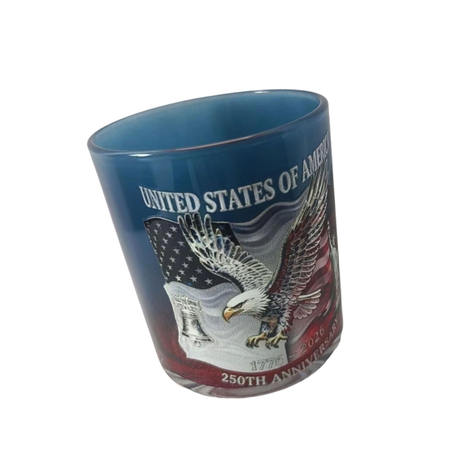 Tsophreniq Single Cup Sophisticated 250Th Year Celebration Drinkware Set Glass Liquor Bottle And Cup Set Whiskeys Container Americans Independence Commemorative Crystal