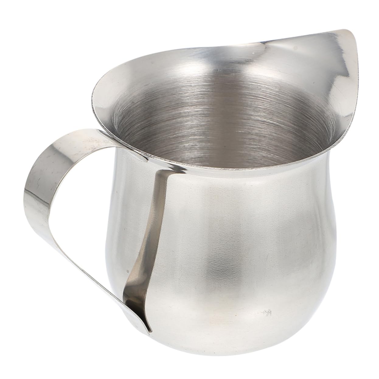 SEWACC Stainless Frothing Cup Latte Cups for Espresso Machine 3oz Saucer-serving Pitcher