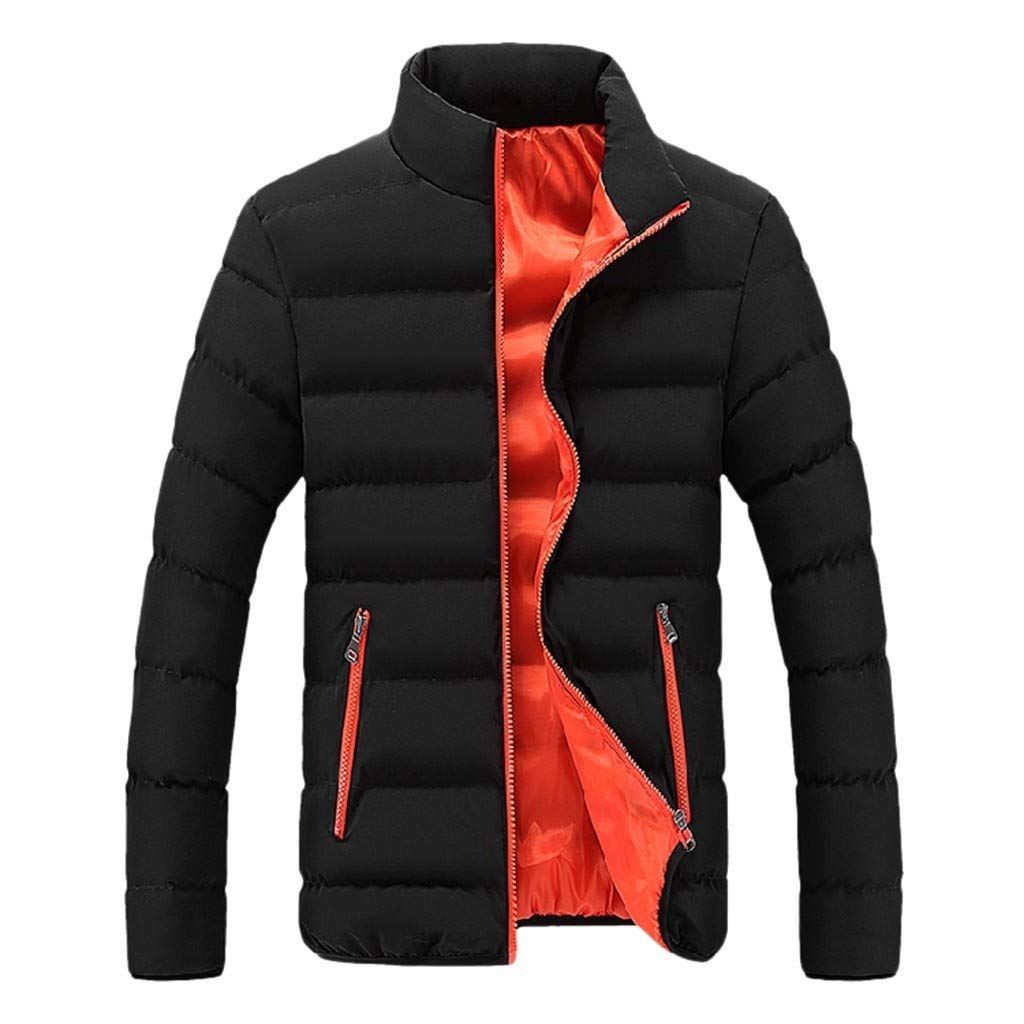 Men's Winter Coat Padded Jacket Long Sleeve Down Alternative Coat Tops Beautyfine
