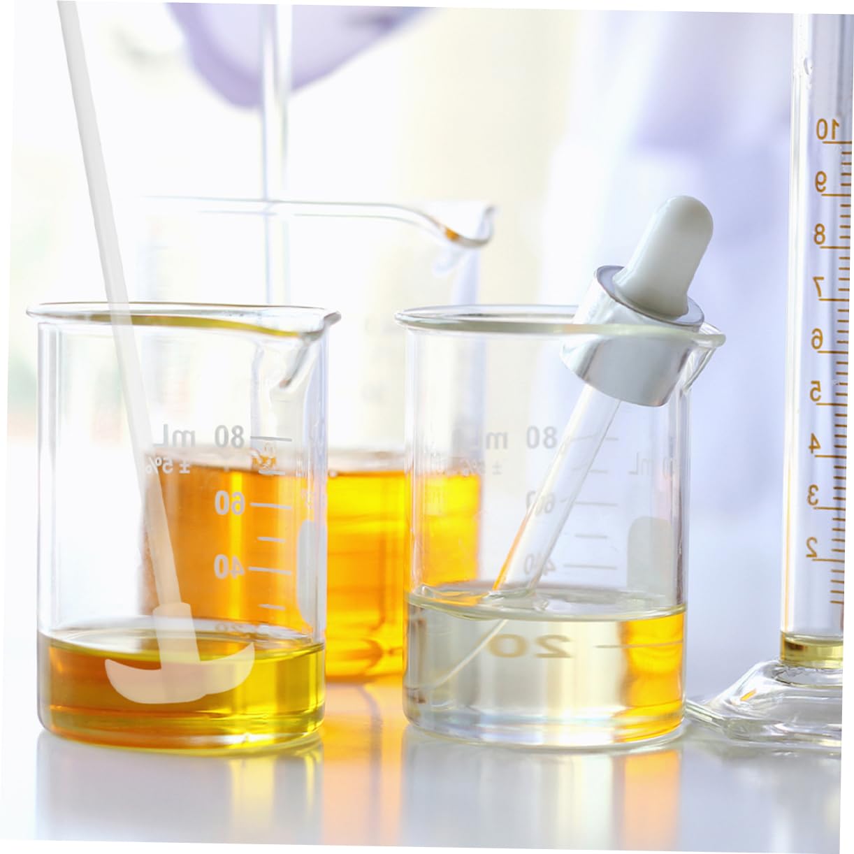 VILLFUL Mixing Stirring Rod PTFE Stirring Rod with Paddle PTFE Stirrer Rod PTFE Stirrer Mixer Rod PTFE White