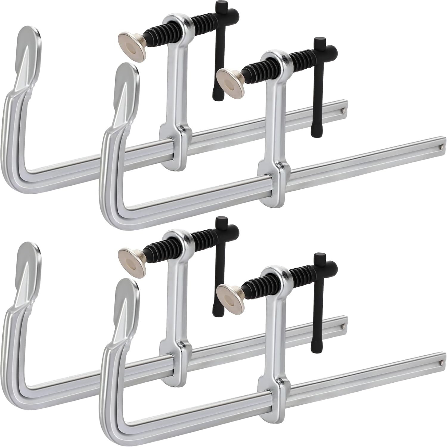 Landhoow 4 Pack Steel Welding Clamps Set 12 Inch Light-duty Drop Forged Steel Bar Clamps Steel F Clamps with Max 661Lbs Load Limit Throat Depth 3 inch for Welding Woodworking Metal working DIY Crafts Landhoow 4 Pack Steel Welding Clamps Set 12 Inch Light-duty Drop Forged Steel Bar Clamps Steel F Clamps with Max 661Lbs Load Limit Throat Depth 3 inch for Welding Woodworking Metal working DIY Crafts