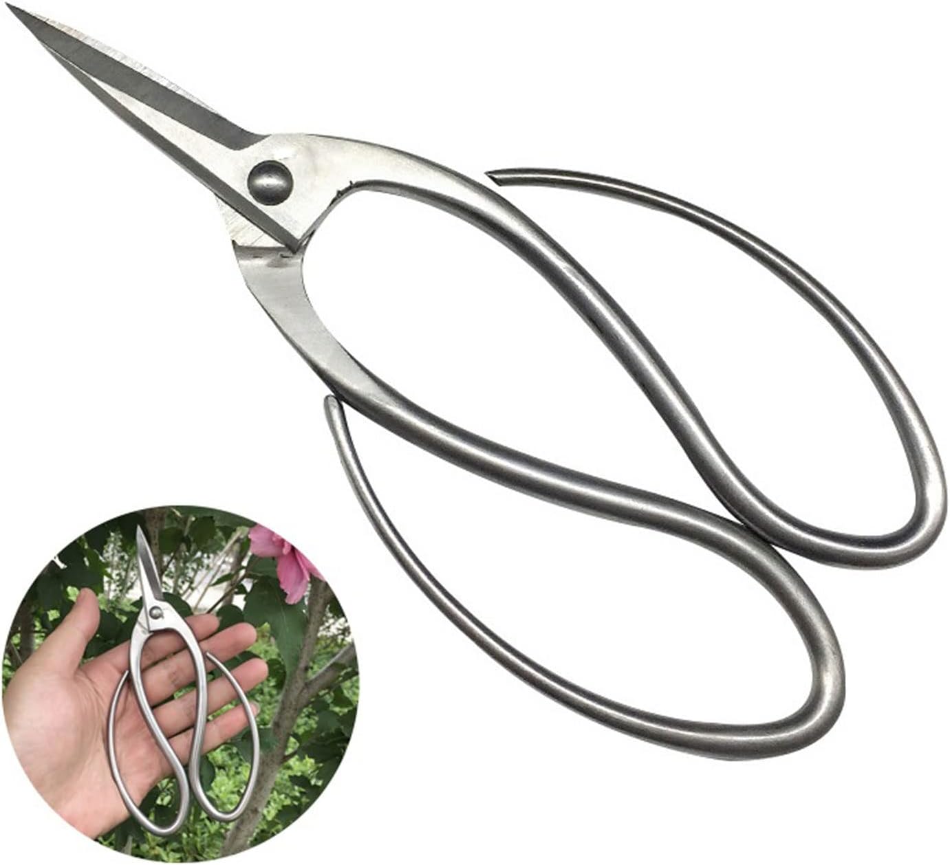 INLIMA Gardening Scissors 1pc Pruning Scissors Garden Secateurs Stainless Steel Garden Bonsai Scissors Branch Trimming Pruning Tools
