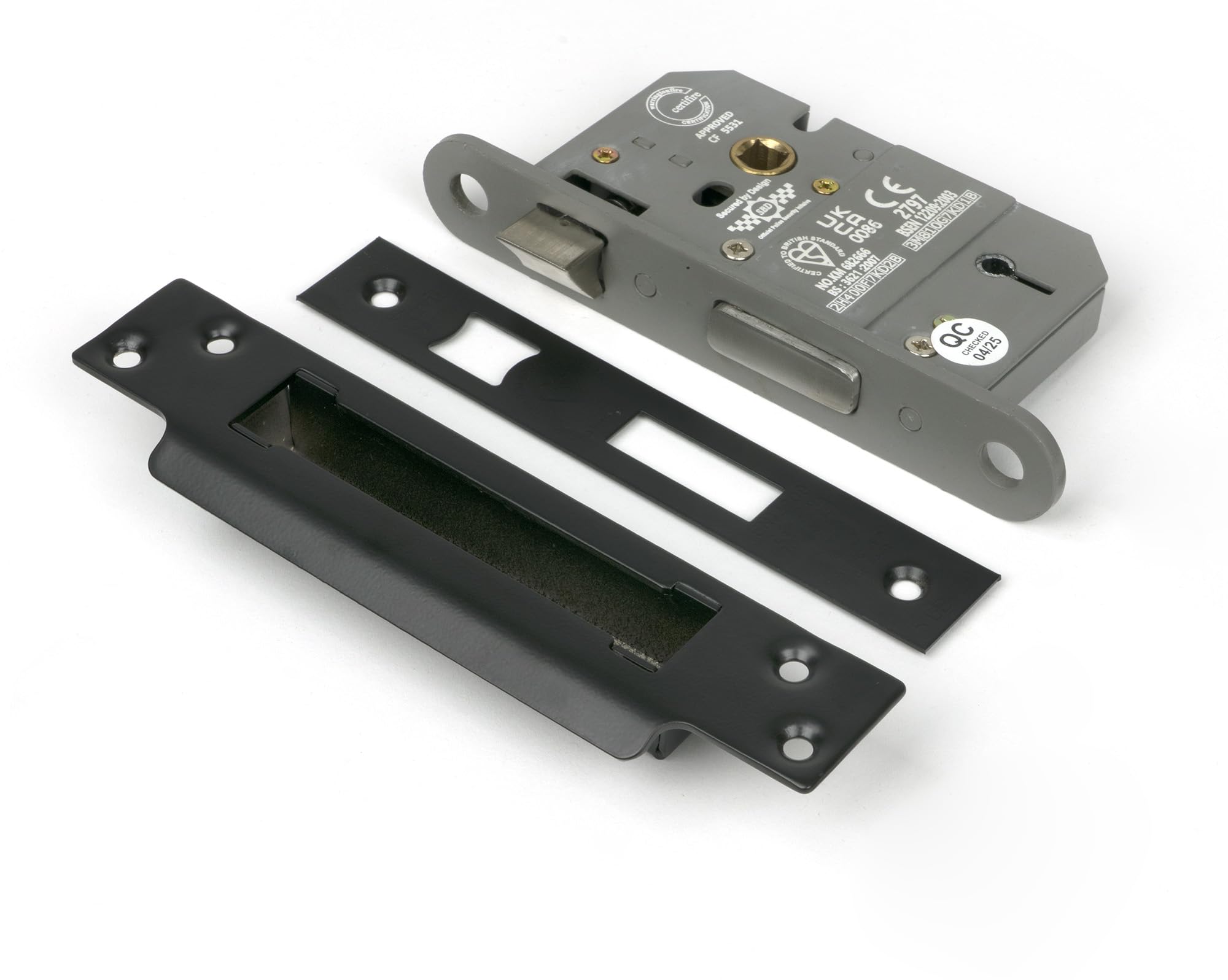 Black British Standard 5 Lever Sash Lock- Finish