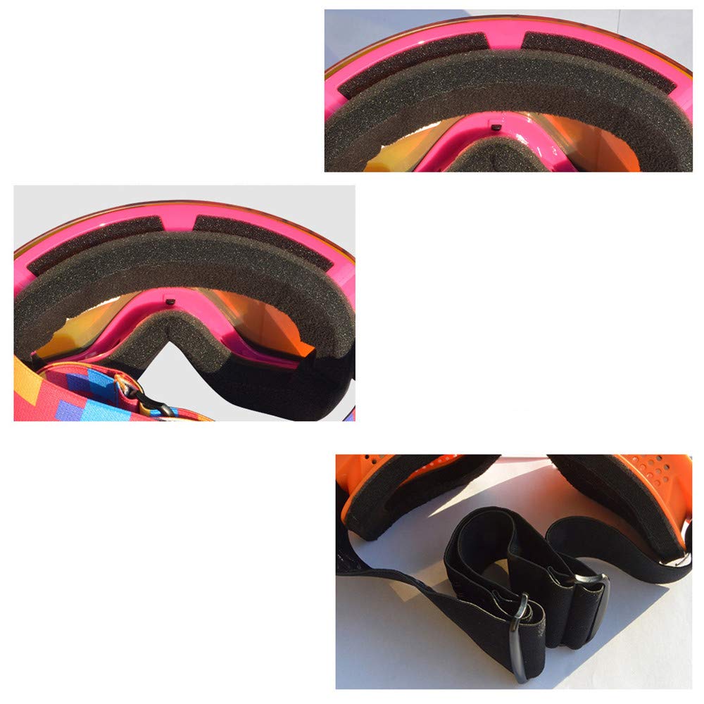Lunettes de Ski d'extérieur pour Enfants, Lunettes de Snowboard, Lunettes de Ski Double Couche antibuée UV400, Lunettes de Vent d'extérieur