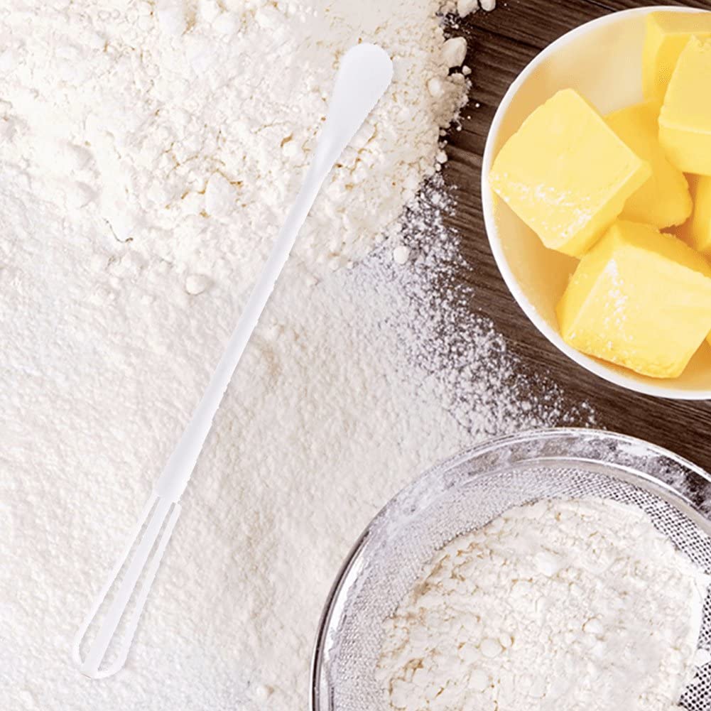 Lipfer - 2 Mini Fouets à œuf En Plastique Multifonctions, Avec Cuillère à Café Intégrée, Ustensile De Cuisine Pratique