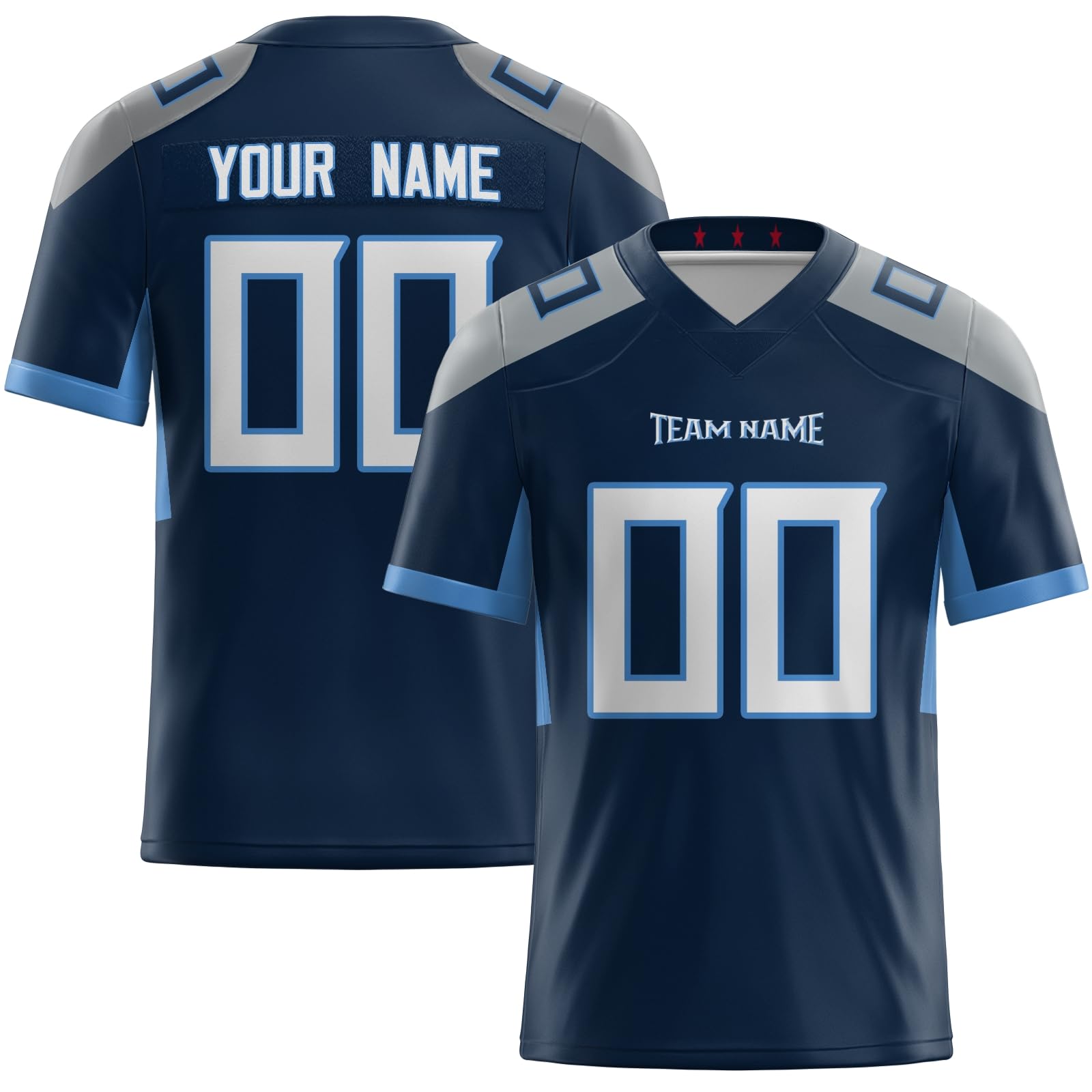 VIEA Custom Football Jersey Personalized Football Uniform Stitched Printed Team Name Number Logo for Men Women Kids, 7X-Large-8X-Large