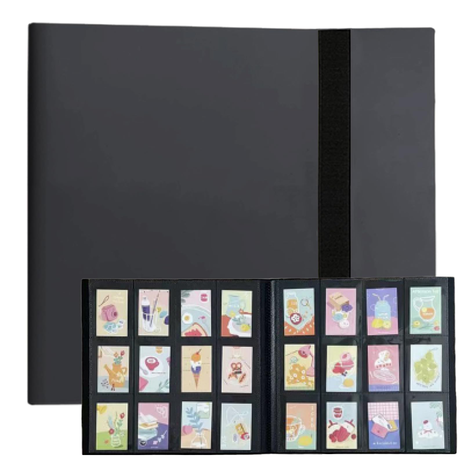 Trading Card Binder-12-Pocket,Total 480 Pockets,Card Collection Binder for Standard Cards Side Loading Card Folder for MTG Sports (Football/Basketball/Baseball) Cards (Black)