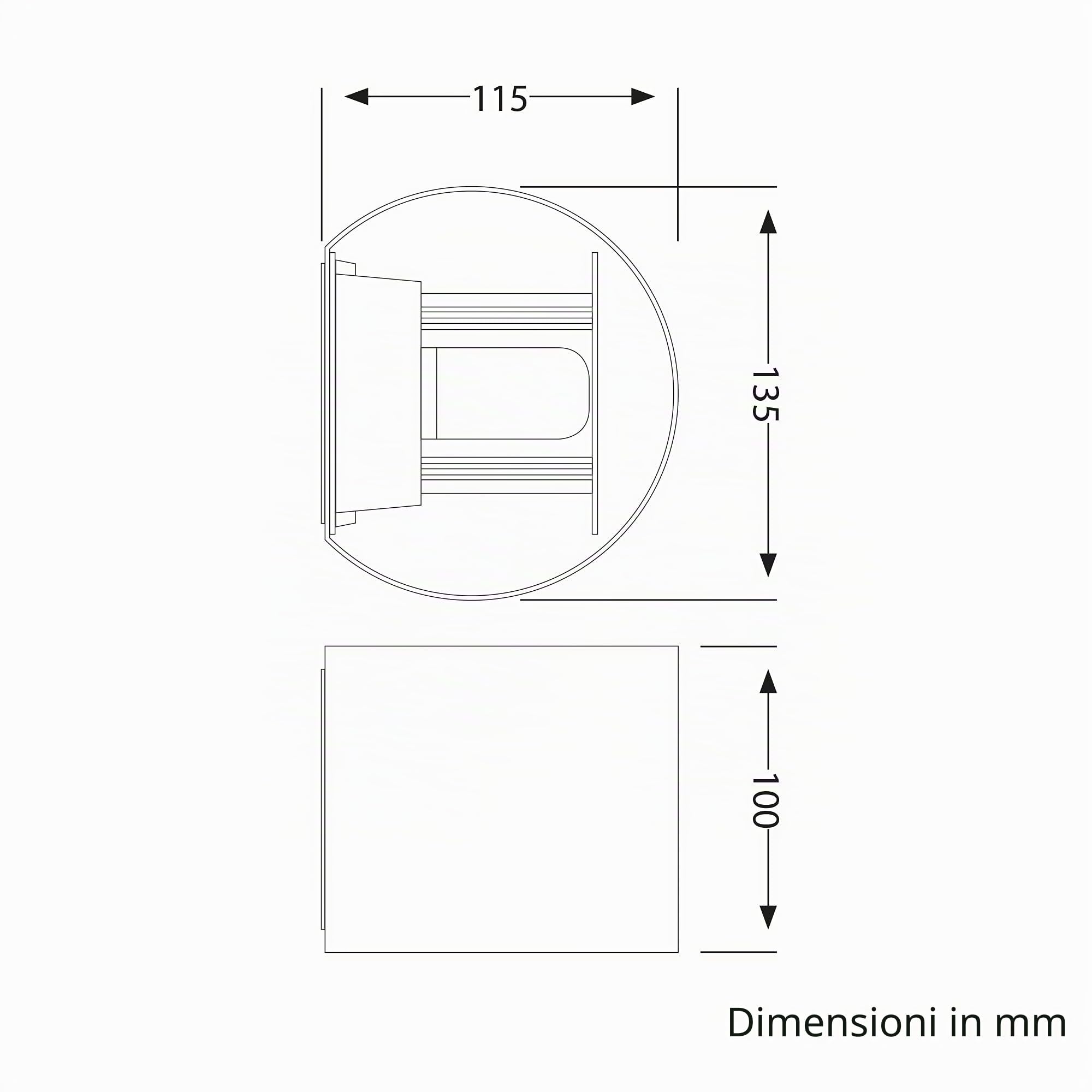 ledscom.de 2x applique RUNEL per esterni, IP65, up/downlight, antracite opaco, rotondo, 1x G9 max. 10W