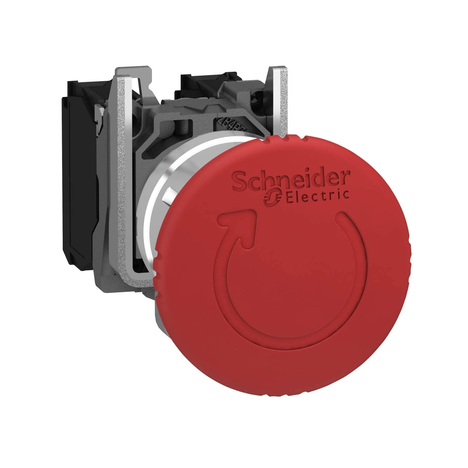 Schneider Electric - Harmony XB4 - bouton arrêt urgence - Ø40 - pousser tourner - rouge - 1O+1F - vis - XB4BS8445